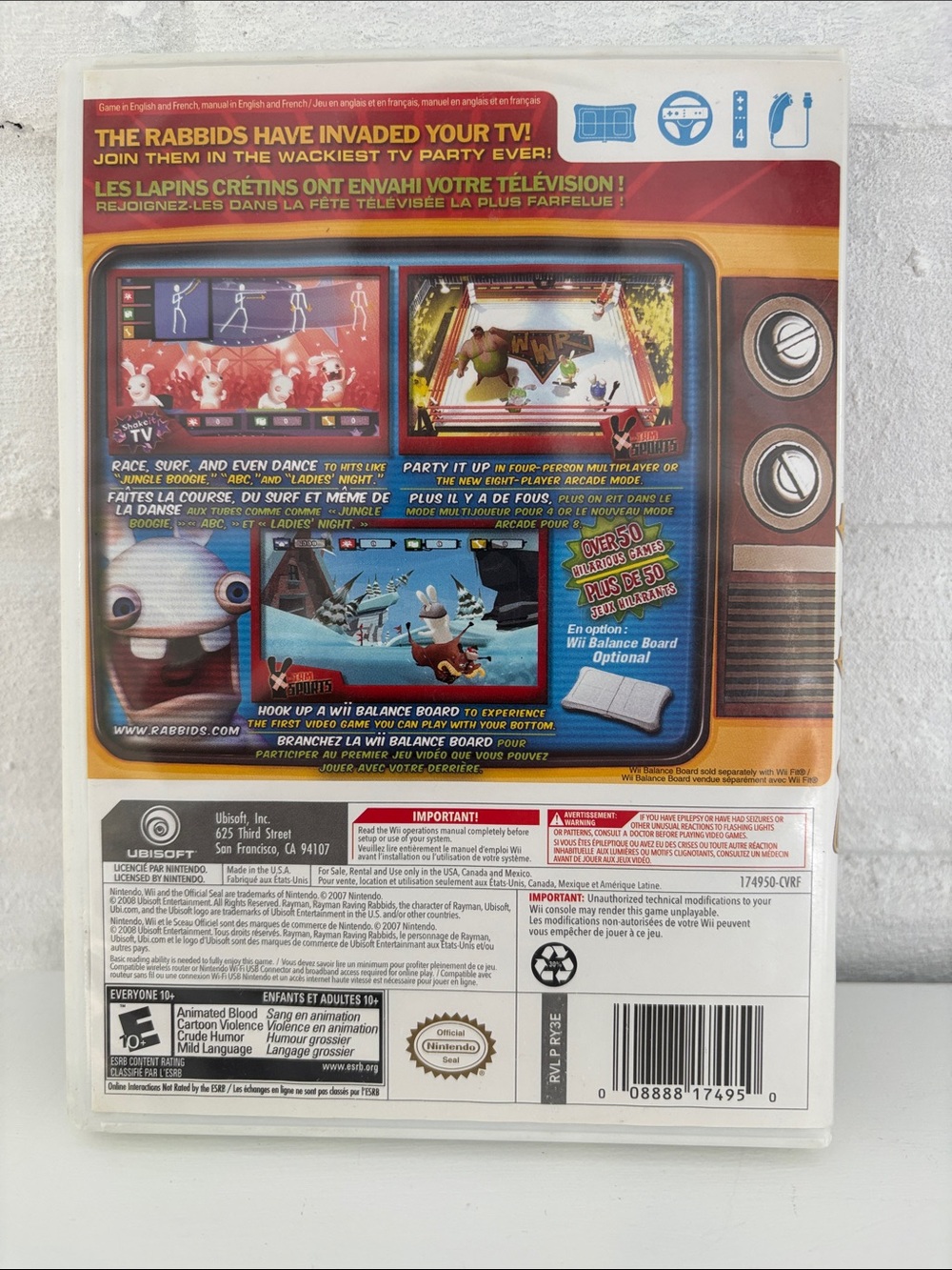 Nintendo Wii Rayman Raving Rabbids  TV Party - Picture 2 of 5